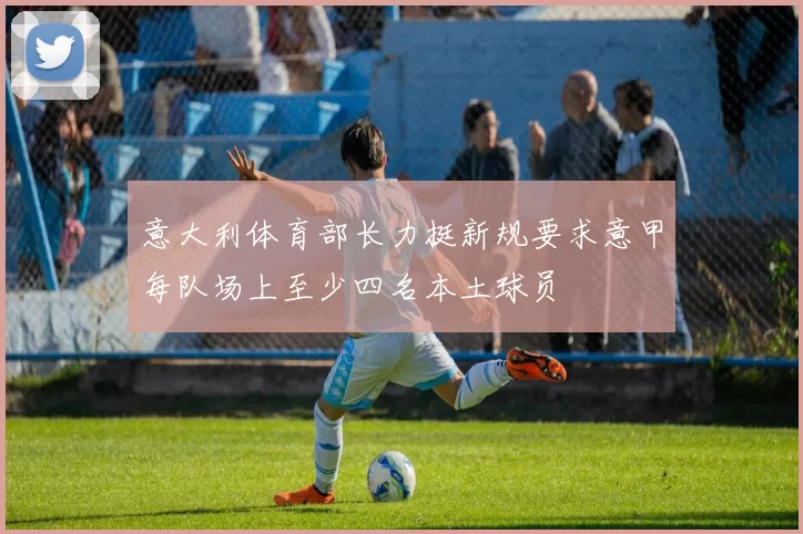 意大利体育部长力挺新规要求意甲每队场上至少四名本土球员